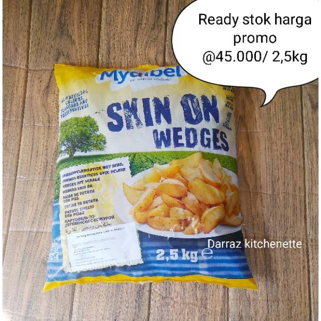 Mydibel skin on wedges / kentang Frozen / kentang goreng