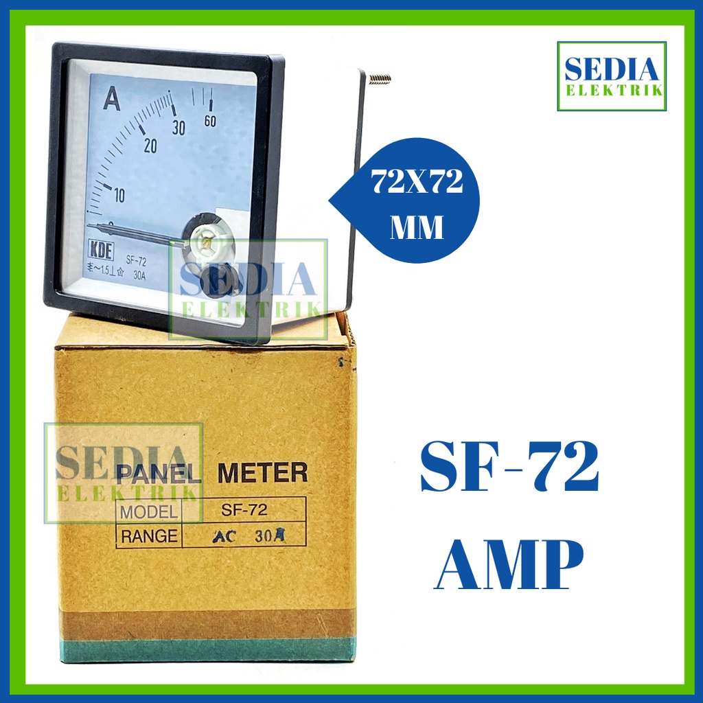 PANEL METER ANALOG SF-72-AMP AMPERE METER AMPERMETER 72X72MM 10A 20A 30A 40A 50A