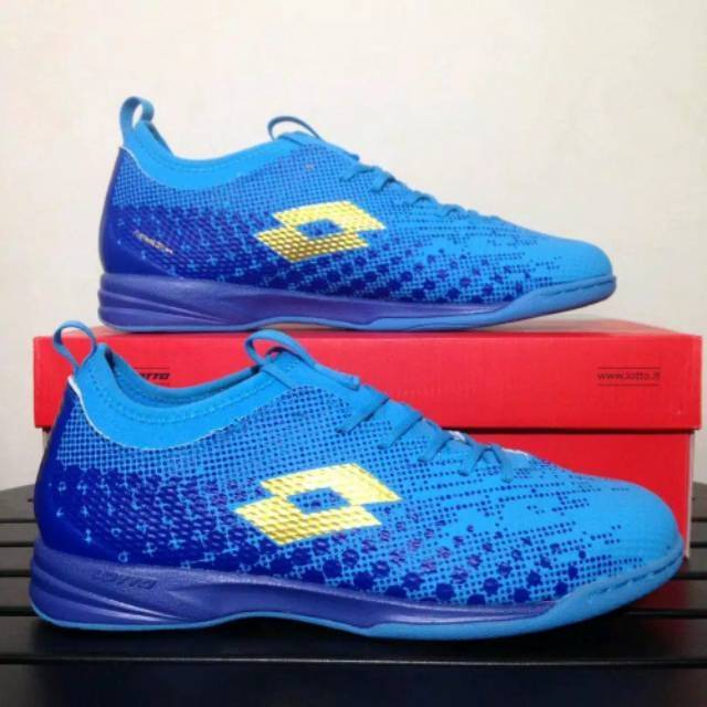 Sepatu Futsal Lotto Spark In Blue & Red Original