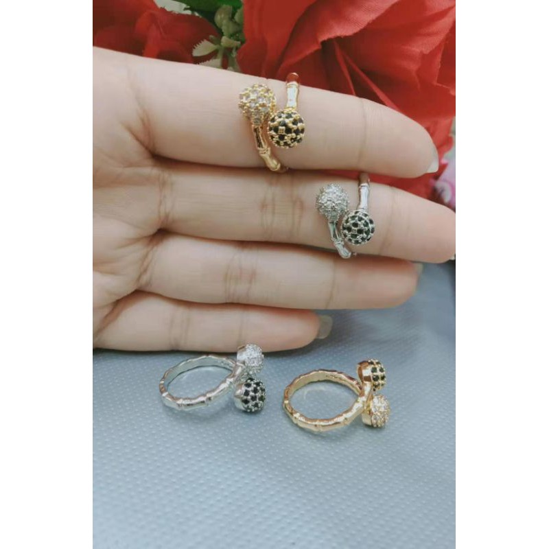 Cincin xuping bulat permata