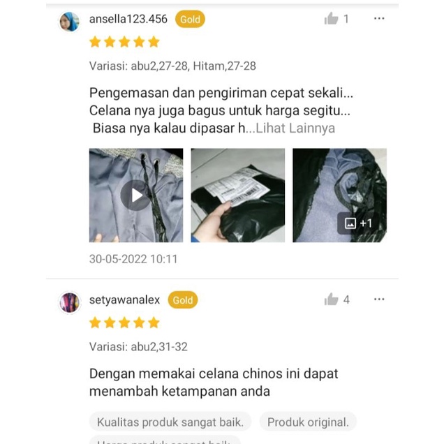 Celana Chinos Pendek Pria termurah