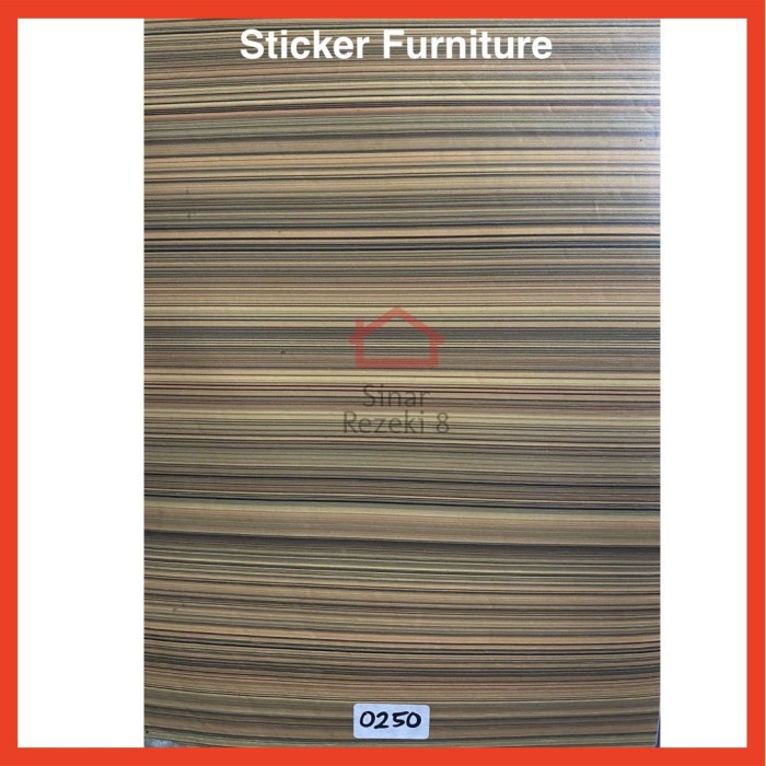 Sticker Furniture Coklat Wallpaper PVC Meja Urat Kayu Lemari Alas 0250 .