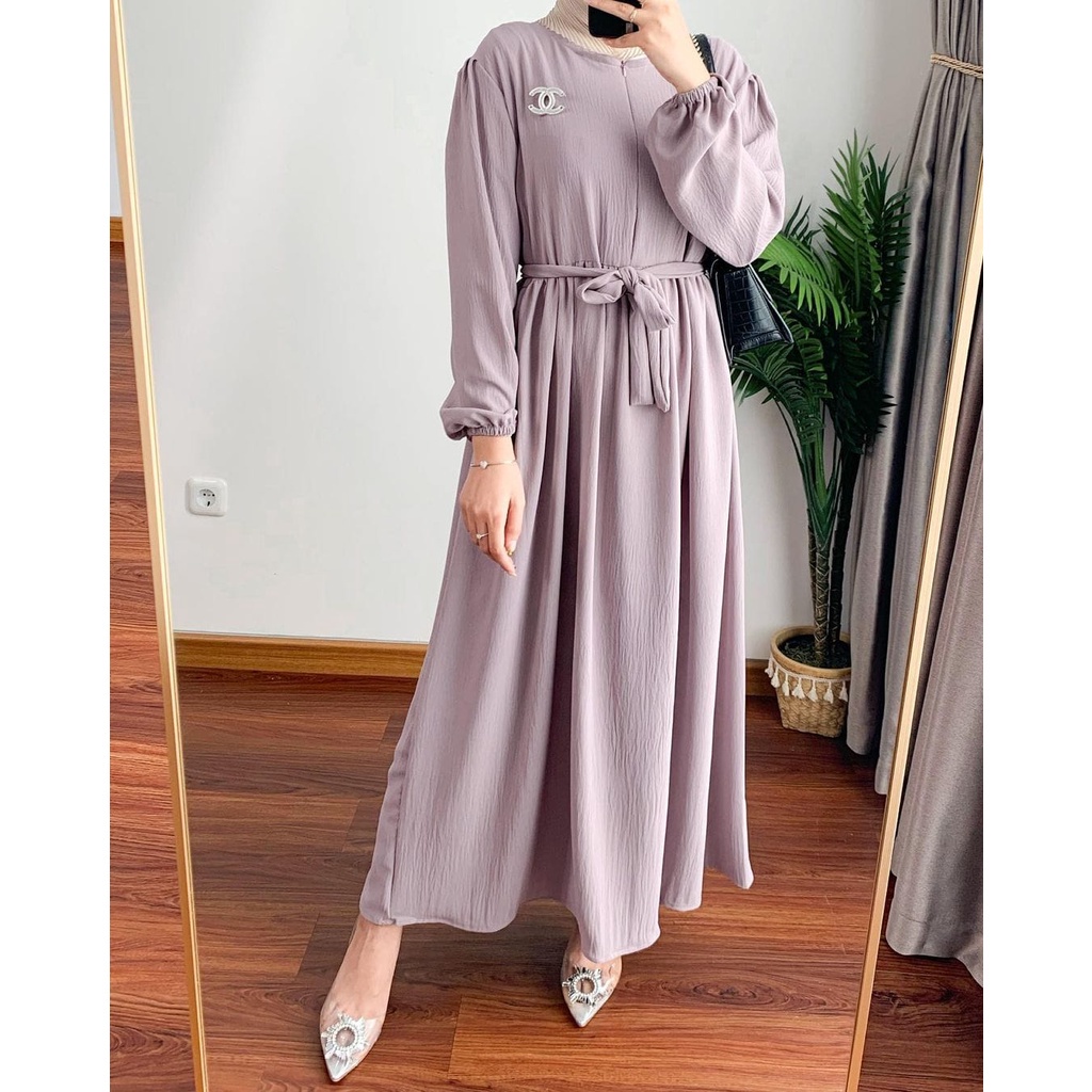 Adinda Midi Dress  / Midi Dress Terbaru  / Dress Muslim Kekinian