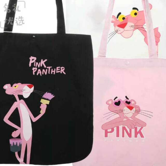 (LOLI-JKT)Bag Tote/ Tas kain Pink PantheR