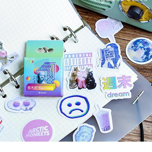 

♩ Sticker Deco Aesthetic Vintage Planet Scrapbook DIY Bujo Journal Adhes ➤
