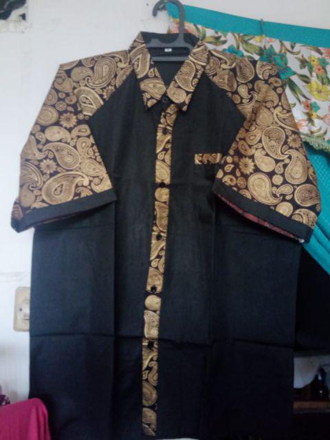 Kemeja Hem Batik Kombinasi Prada