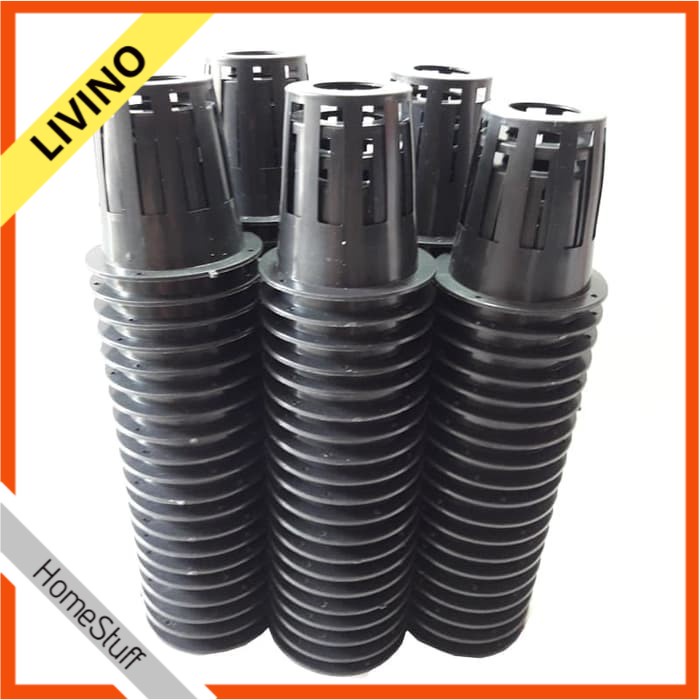 Pot Net 5cm Hidroponik 10 ( Hitam PCS) perlengkapan Wadah hidroponik instalasi sederhana rumahan LIV