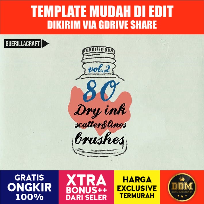 Dry Ink Brushes For Illustrator Vol 2