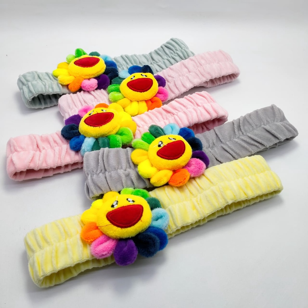 [WS] BANDANA BTS- Bando Cuci Muka Handuk Facial Kerut Bulu Halus Anak Doll Lucu Murah Korea Army BTS