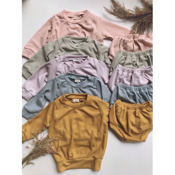 Waffle Sweater Set