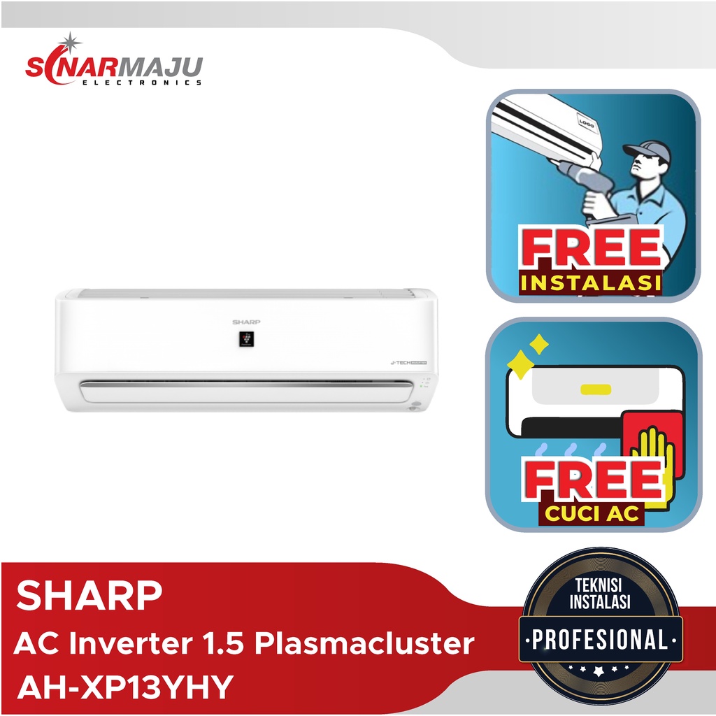 AC Inverter SHARP 1.5 PK Plasmacluster AH-XP13YHY AHXP13YHY