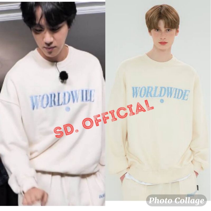 Sweater Basic BTS JIN Worldwide smile DTF Print