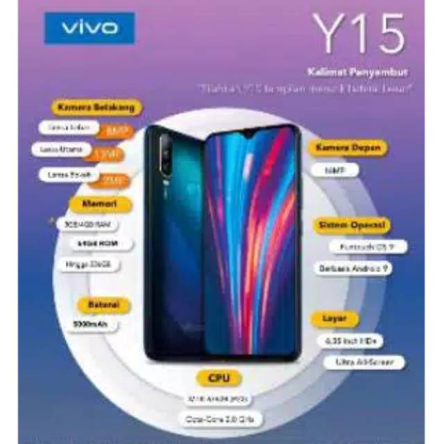 VIVO Y15 4/64GB RAM 4GB ROM 64GB GARANSI RESMI | Shopee