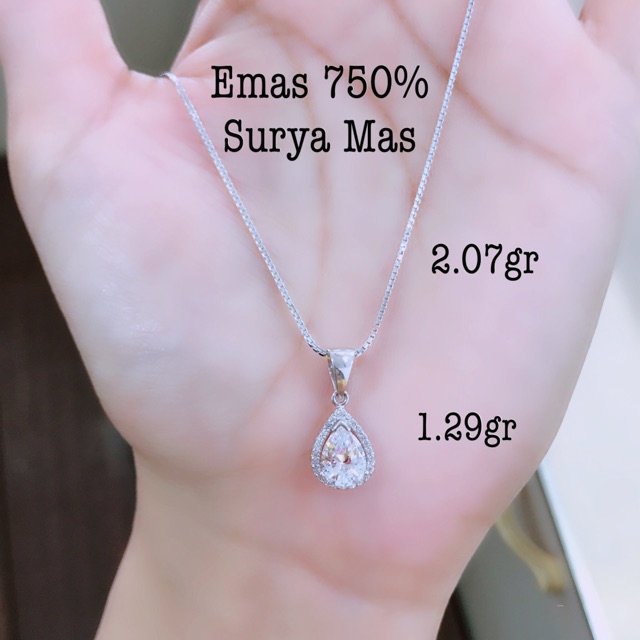 Kalung dan liontin emas 750%