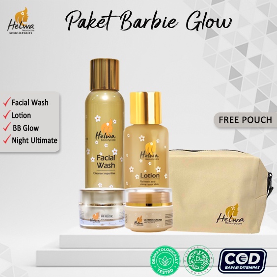 PAKET BARBIE GLOW SERIES (WAJIB KONSUL) HELWA BEAUTYCARE FREE POUCH