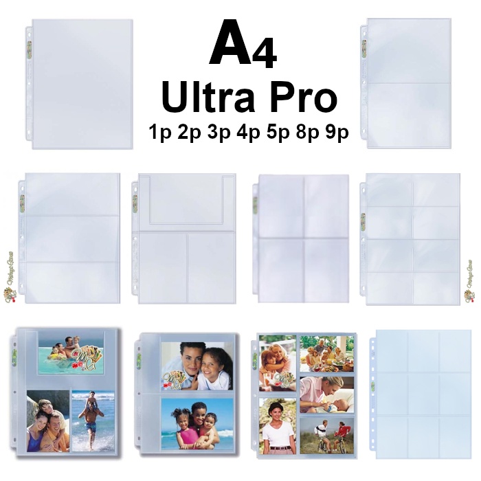 

Ultra Pro A4 1p 2p 3p 4p 5p 8p 9p 10p 16p 18p Platinum Silver Photo Sleeve Page Sultan