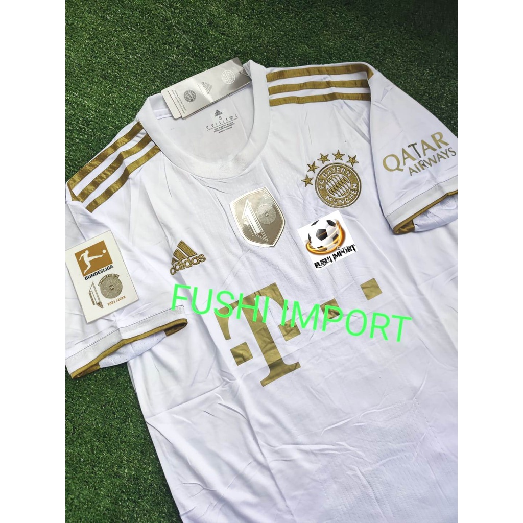 Jersey Baju Bola Munchen Away Full Patch 2022 2023 Grade Ori