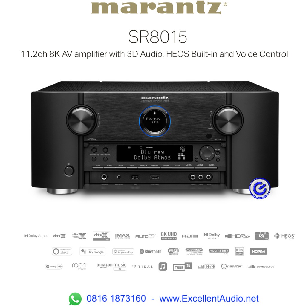 Marantz SR8015 SR 8015 dolby atmos DTS home theatre amplifier