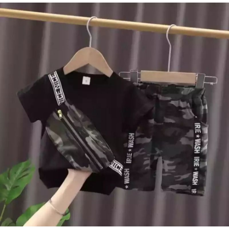 PAKAIAN BAJU KAOS ANAK/SETELAN KAOS ARMY WASBEG ANAK LAKI-LAKI DAN PEREMPUAN