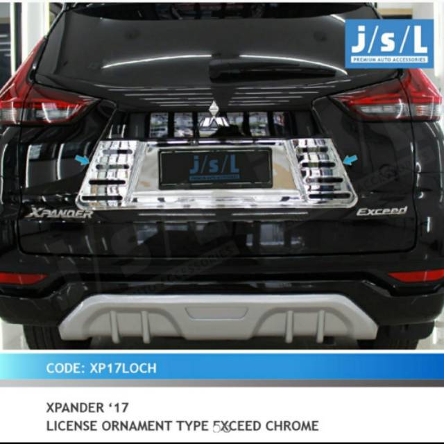 License ornament Xpander List Plat Type exceed chrome jsl