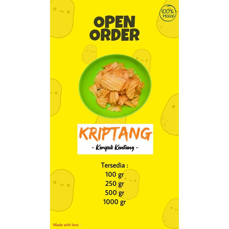 

KRIPTANG Keripik Kentang renyah dan gurih