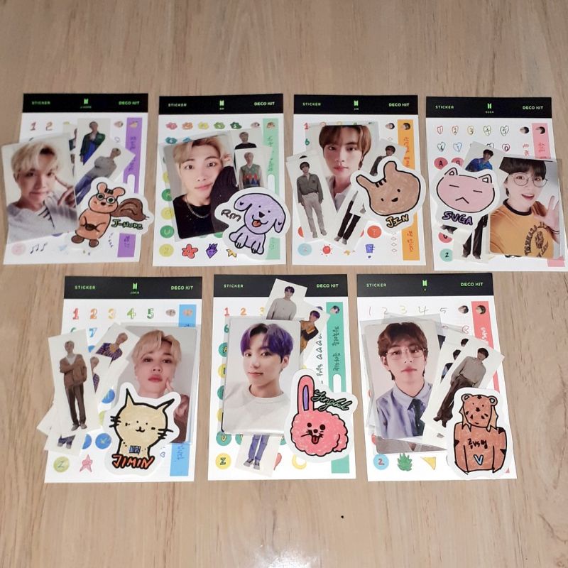 BTS Official Deco Kit Member Set Include: Photocard, 2 Polaroid & Sticker Set (deco kit sharing memb