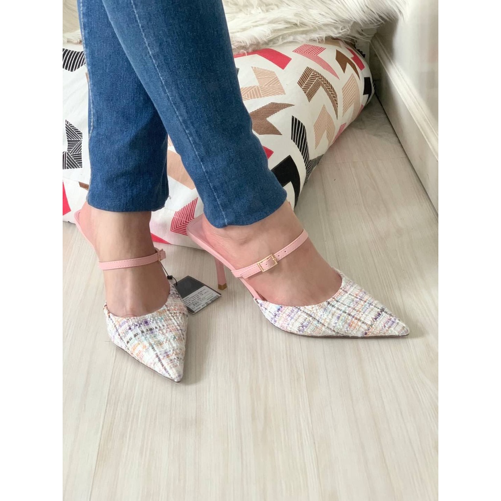 [7.7 Boombastis Sale⚡] - SEPATU WANITA ZS384 POINTED THIN HEELS PREMIUM IMPORT