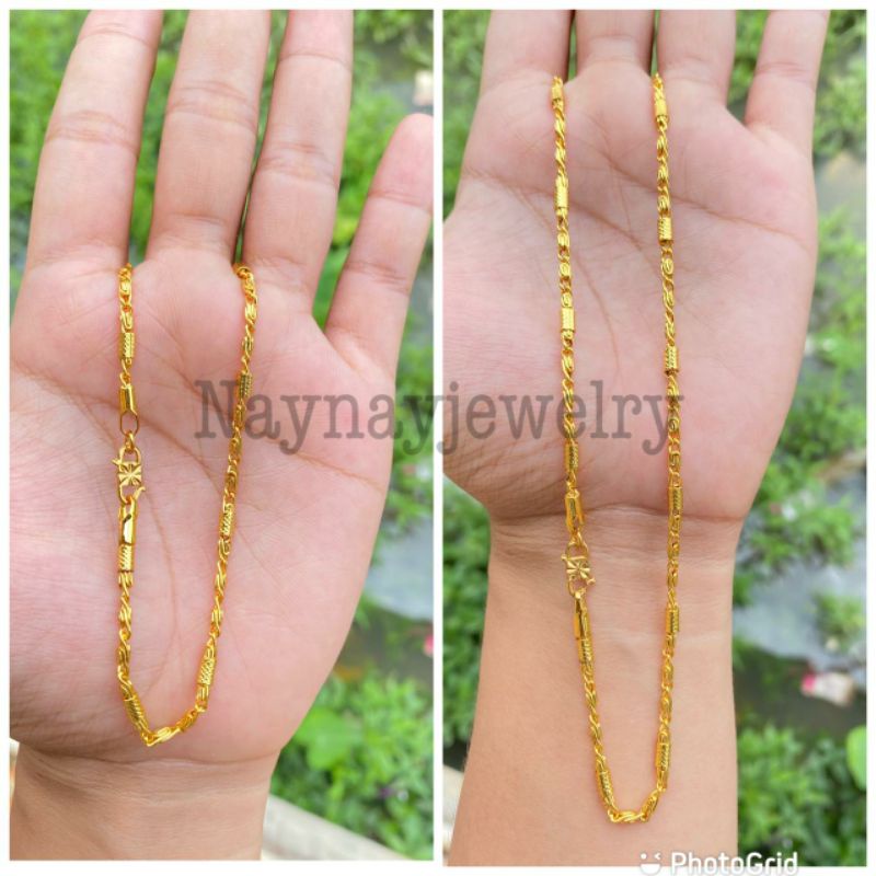 Kalung Koin 91 warna 24k / Kalung bambu