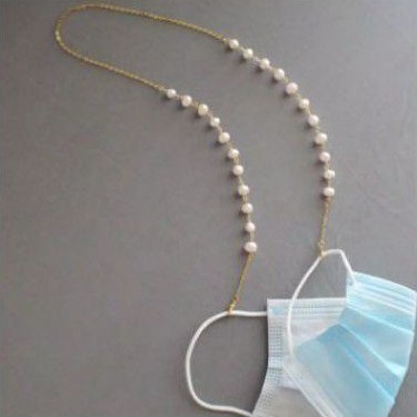 Strap masker / kalung masker / tali masker / gantungan masker / masker chain manik rantai 11 mutiara