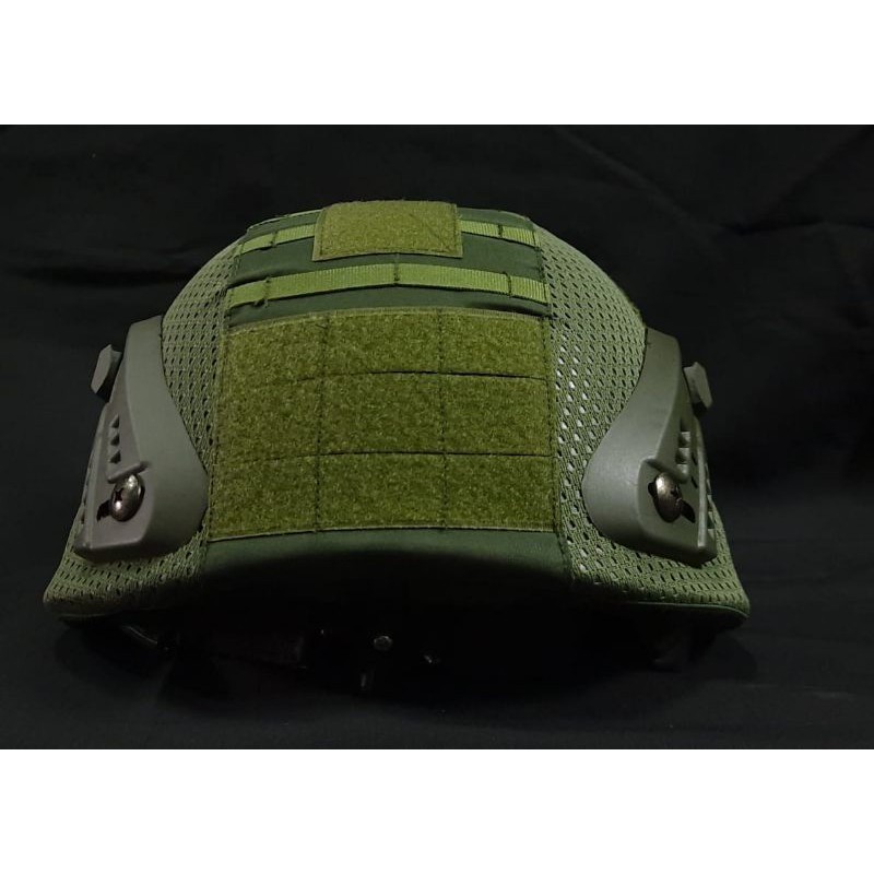 HELM TACTICAL LENGKAP DENGAN COVER HIJAU