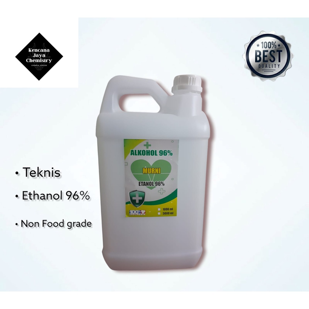 Alcohol 96% / Etanol Teknis 70% / Non Foodgrade 5 liter