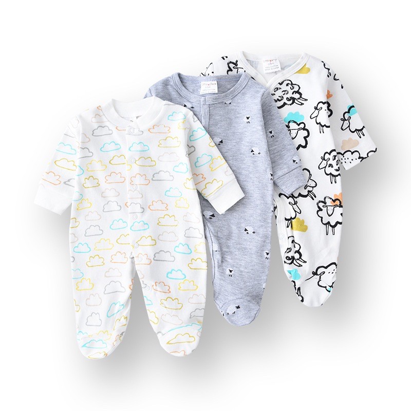 BABY K2 - BABY SLEEPSUIT MOTIF DOMBA MEREK LITTLE DUCK 1 PACK ISI 3 PCS KODE 00023