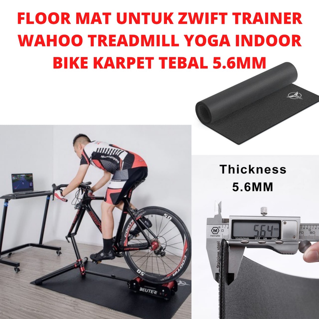 Floor mat untuk ZWIFT trainer wahoo treadmill yoga indoor bike karpet