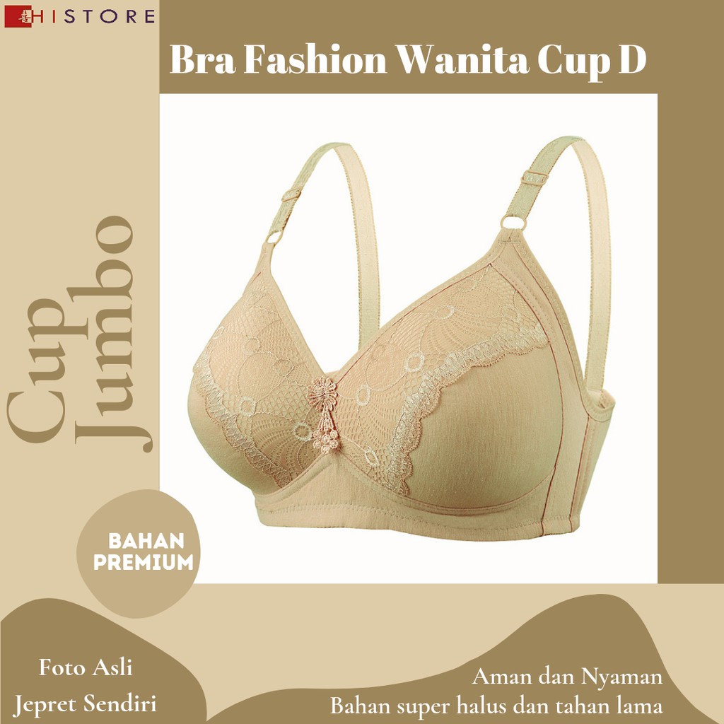 [HI] Bra BH JUMBO CUP D Fashion Wanita Bra wanita Premium Busa Tipis Tanpa Kawat Sangat Nyaman 8072