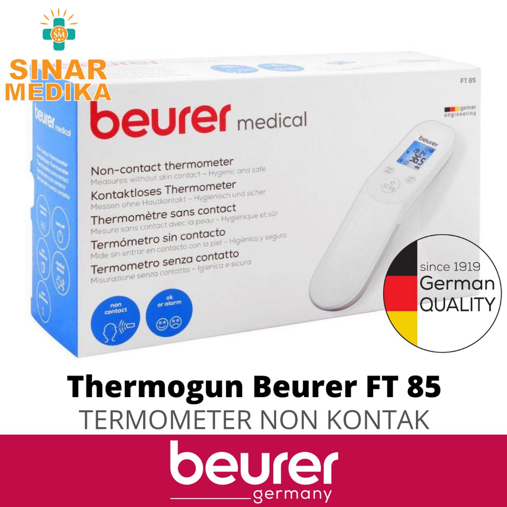 THERMOGUN BEURER FT 85 , TERMOMETER NON KONTAK FT85 . ALAT PENGUKUR SUHU TERMOGAN . THERMOMETER