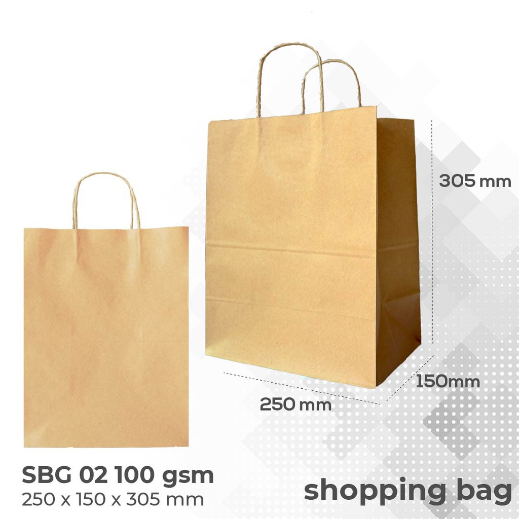 Tas Belanja Paper Bag Kantung Belanja (SBG2-25X15X30.5 Cm)