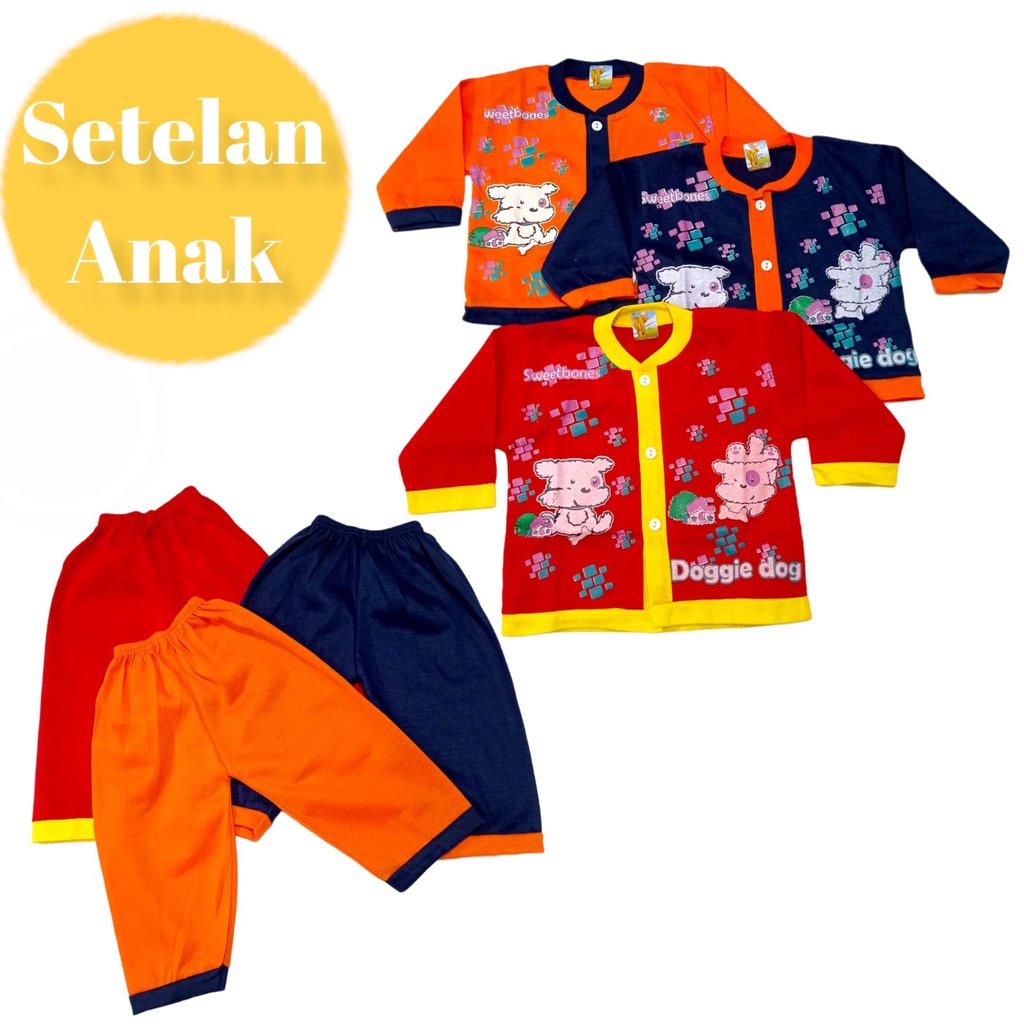 Setelan Baju Bayi Lengan Panjang