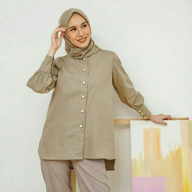 Chintya Blouse Beige Geulis.id