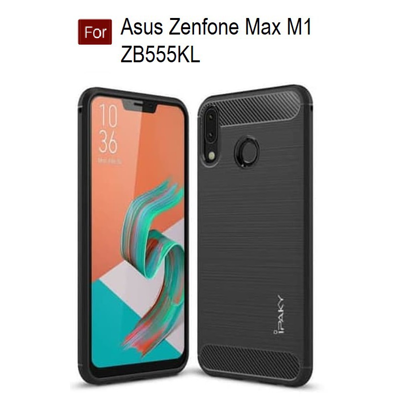 Case iPaky Carbon ASUS ZENFONE MAX M1 ZB555KL Sopkes HP Premium Kondom Hp Asus ZB555KL Hitam Lentur