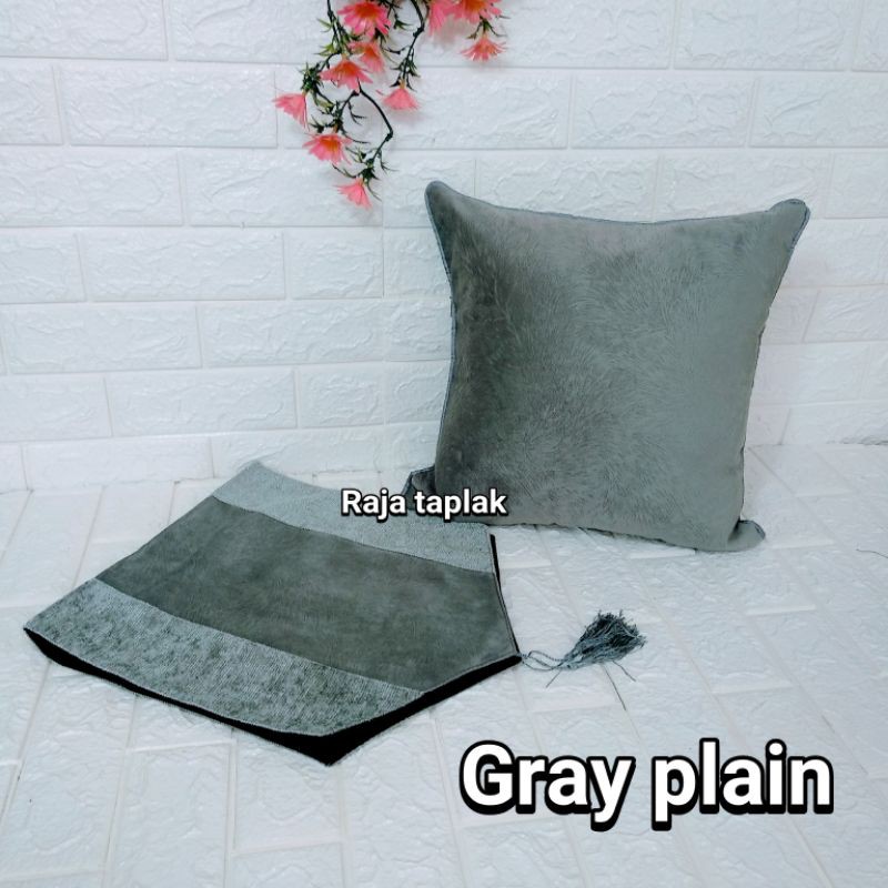 SARUNG BANTAL KURSI SOFA POLOS / SARUNG BANTAL KURSI SOFA MINIMALIS MURAH POLOS ABU-ABU