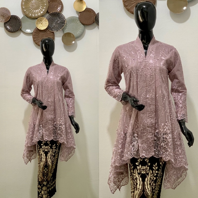 kebaya kartini TuLE waka / kebaya modern / Kebaya remaja / Kebaya ocean / Kebaya bali / Kebaya wisuda / Kebaya brukat-Taro soft