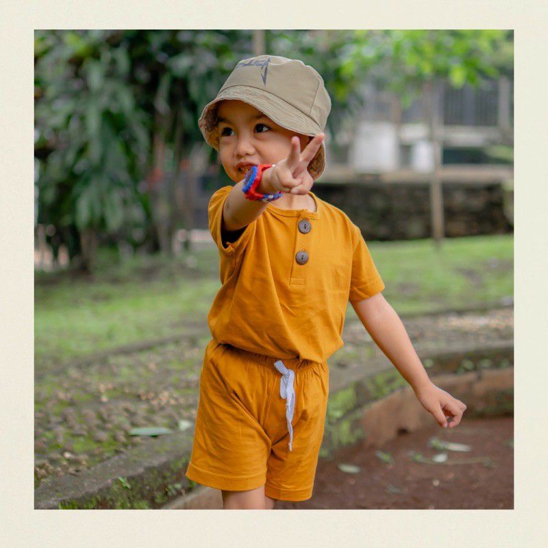 Setelan Kiano Retro 1-5 Tahun Set Baju Anak