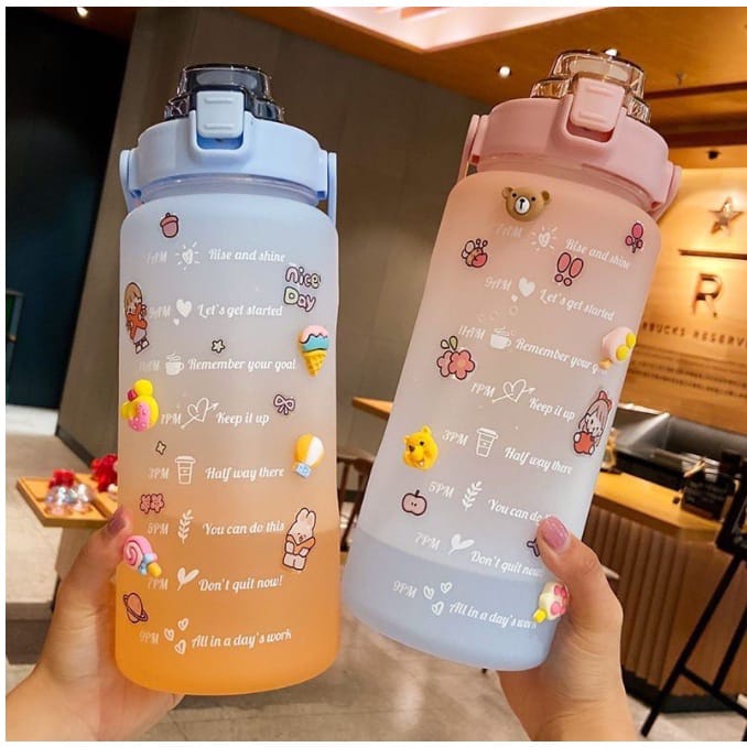 BOTOL MINUM KEKINIAN 2 LITER 2000ML KOREA VIRAL / BOTOL GEMOY / BOTOL VIRAL