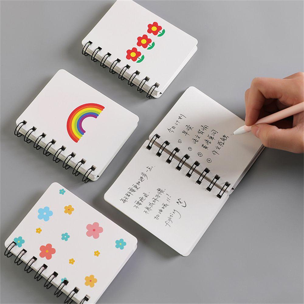 Lanfy A7 Notebook Portable Kawaii Kantor Sekolah Alat Tulis Korea Alas Tulisan Kosong Kertas Coil Notepad