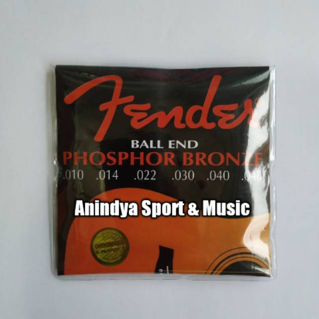 Senar Gitar Akustik Fender Phosphor Bronze Guitar Strings Original