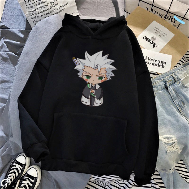 HOODIE WANITA PRIA ANIME CASUAL HITSUGAYA BAHAN FLEECE UNISEX TEBAL MURAH TERBARU''