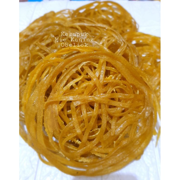 500gr Kerupuk Mie Kuning Mentah Ukuran Besar Asli Bogor / Kerupuk Asinan Ukuran Besar