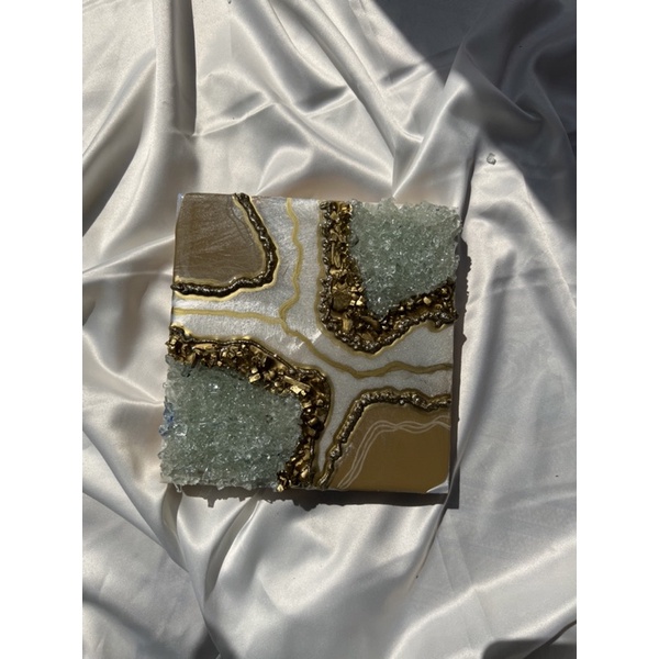 resin geode wall art pajangan dinding  20x20ccm