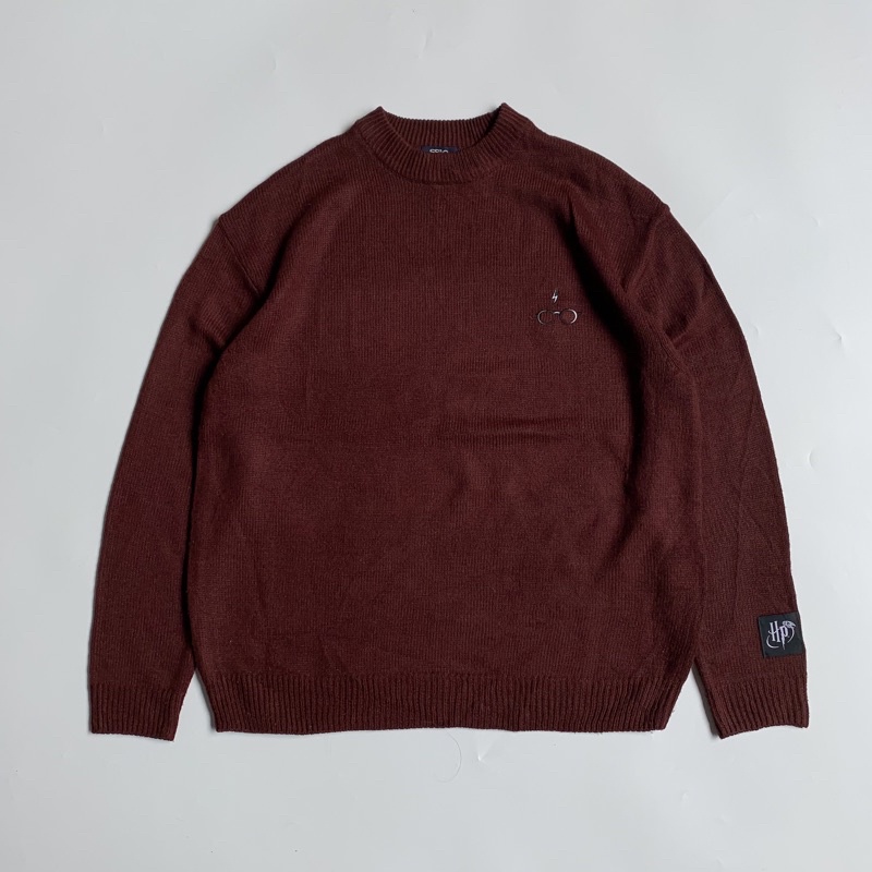 Official Harry Potter x Spao Basic Knit Sweatshirt Maroon