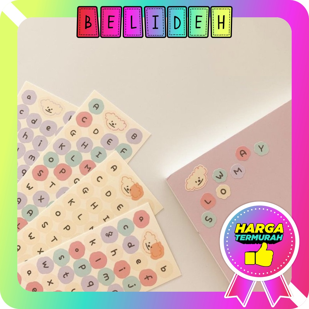 

☛BELIDEH☚ 1Pc CUTE ALPHABET Sticker Deco DIY Planner BUJO Stiker Aesthetic 1 Lembar R440